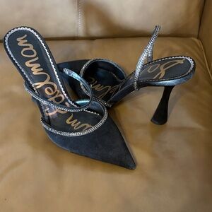 Sam Edelman Black Heels with Sparkling Trim